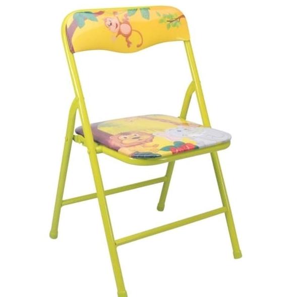 Promo set meja belajar anak-kursi anak lipat-meja lipat-kuning-binatang silahkan order