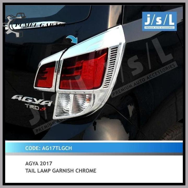 List Garnish Lampu Belakang Stop Lamp Chrome Agya Ayla 2017 - 2019 Original
