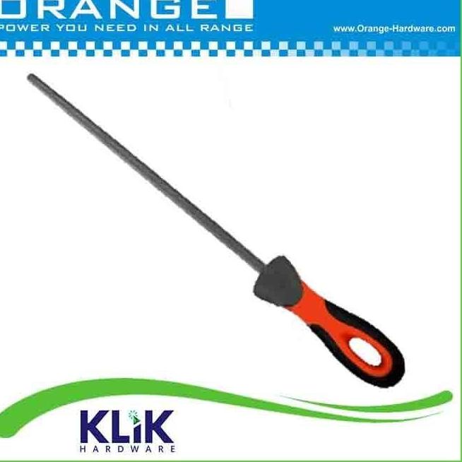 Orange Kikir Besi Bulat 6" Inch 150 mm - Bastard Full Round Files