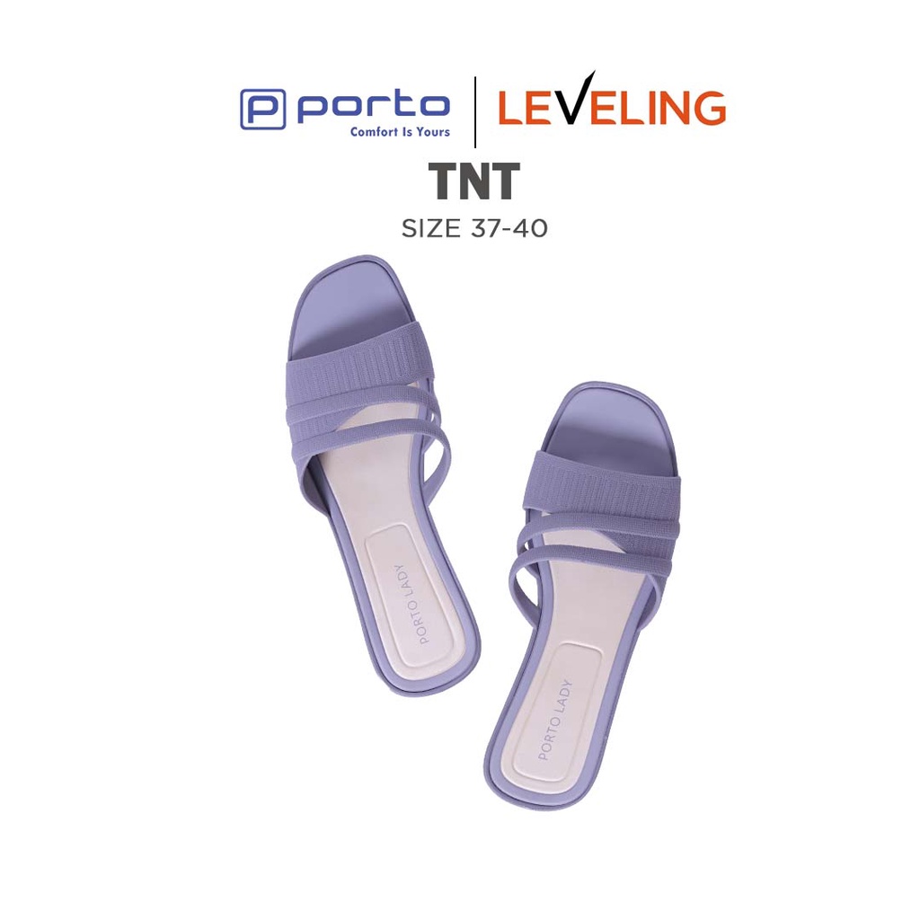 TNT - Porto Leveling Sandal Selop Wanita Korea Flat Karet Nyaman Empuk Casual Anti Slip Porto Lady Terbaru