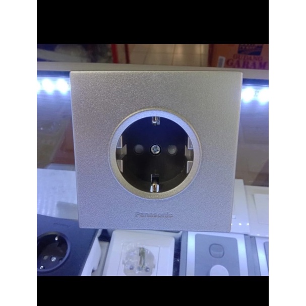 Stop kontak silver mws / black hitam / white putih panasonic colokan stop kontak panasonic inbow