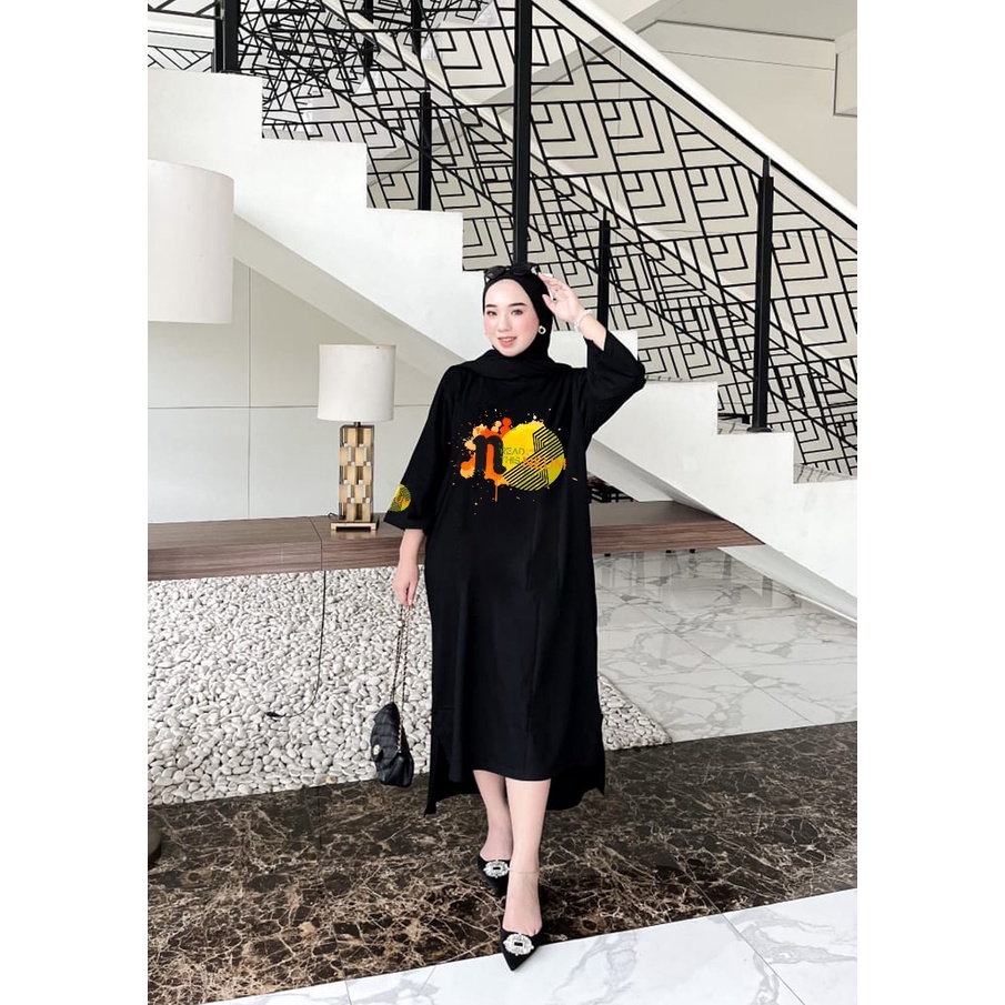 PESONA NEUM24 / Long Tunik Wanita 2022 / Tunik Panjang Atasan Muslimah / Tunik ootd 2022 / NEUM Blac