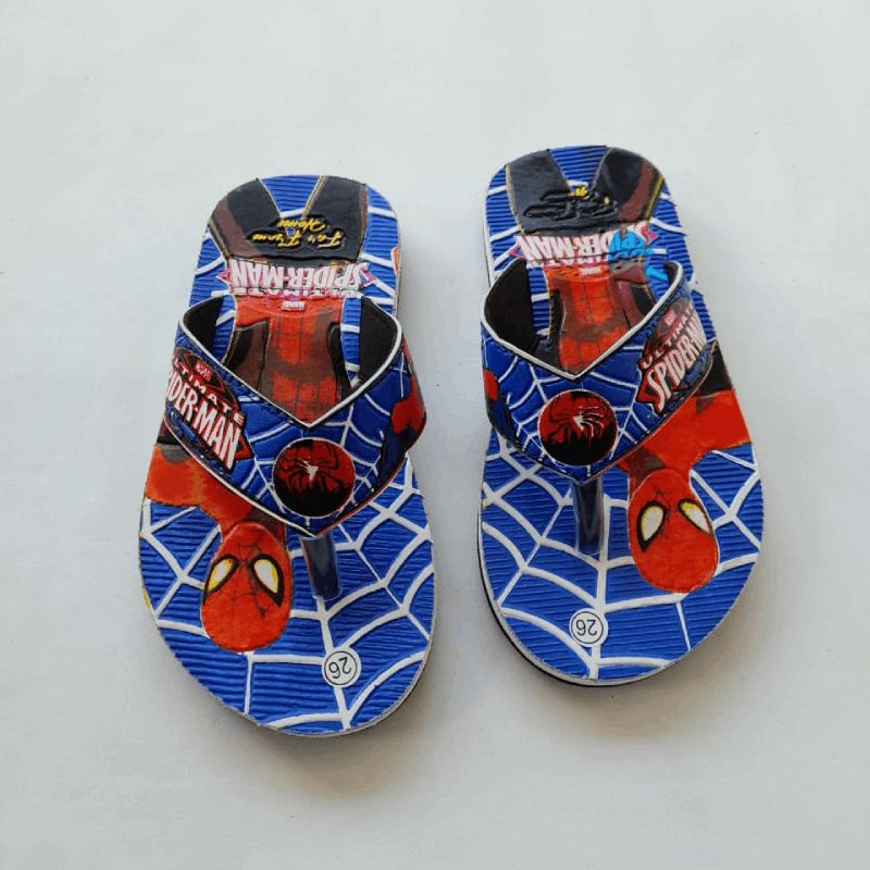 Sandal Jepit Anak Laki Laki Muka Print Spiderman