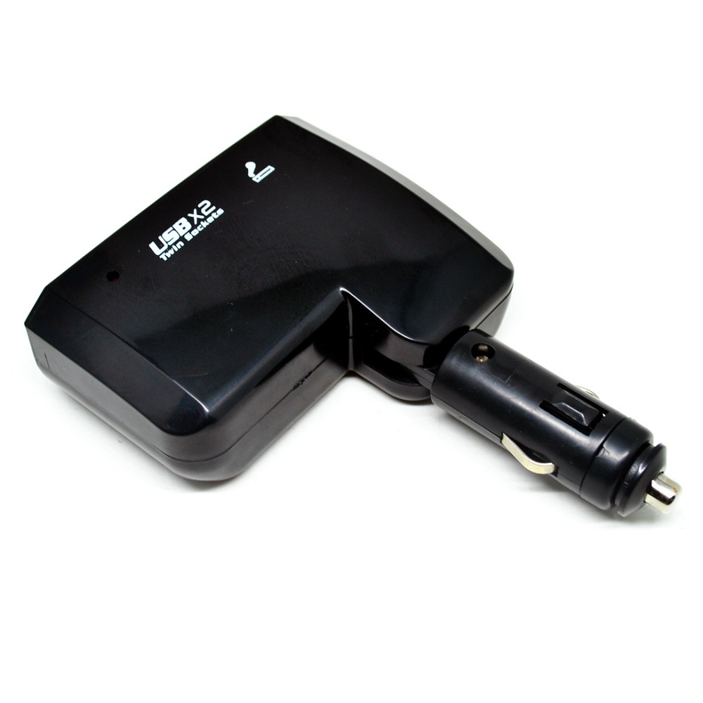 Chogus Car Charger Splitter 2 Socket with 2 USB 5V 1A BM-035