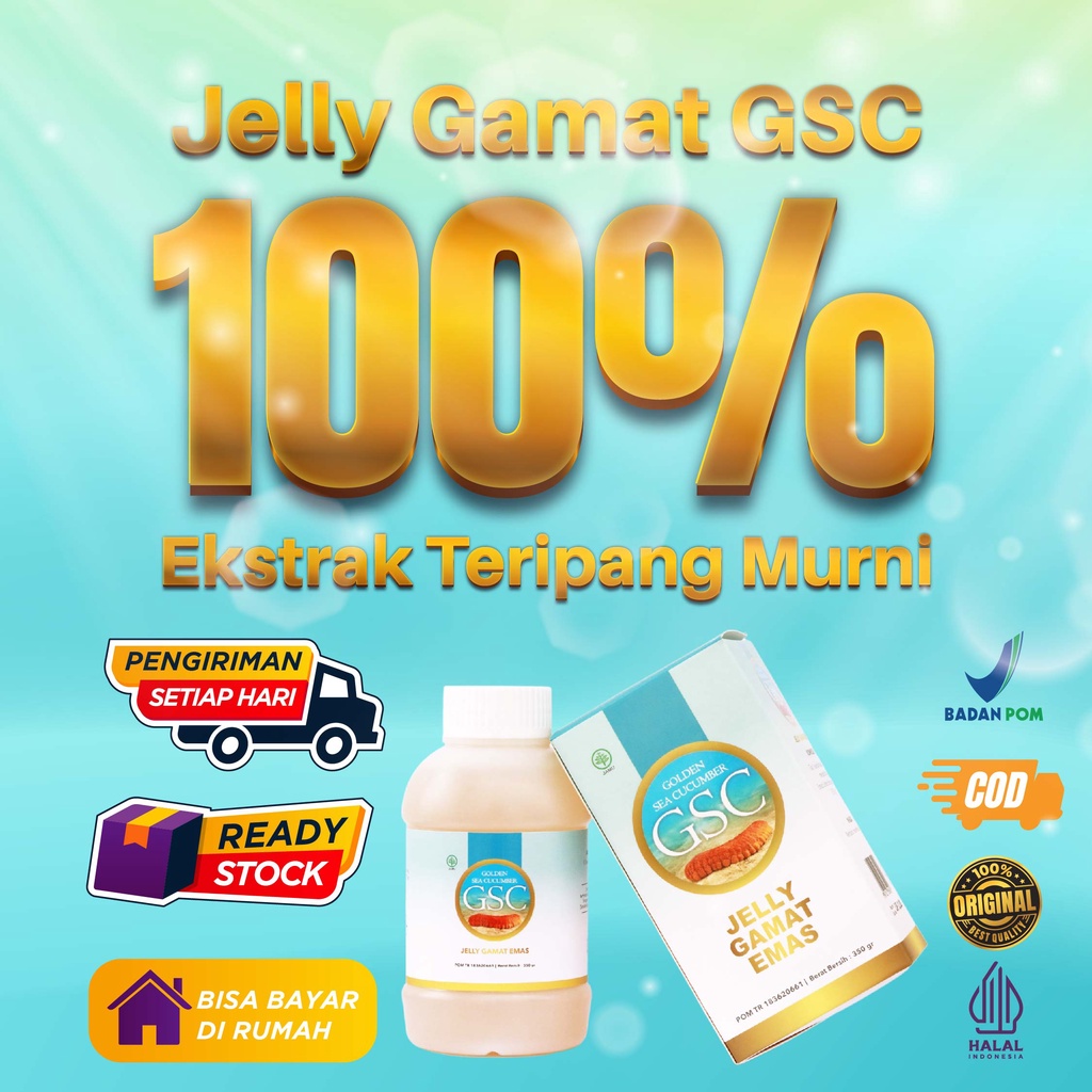 JELLY GAMAT GSC HERBAL SUPLEMEN HALAL SUDAH TERDAFTAR BPOM