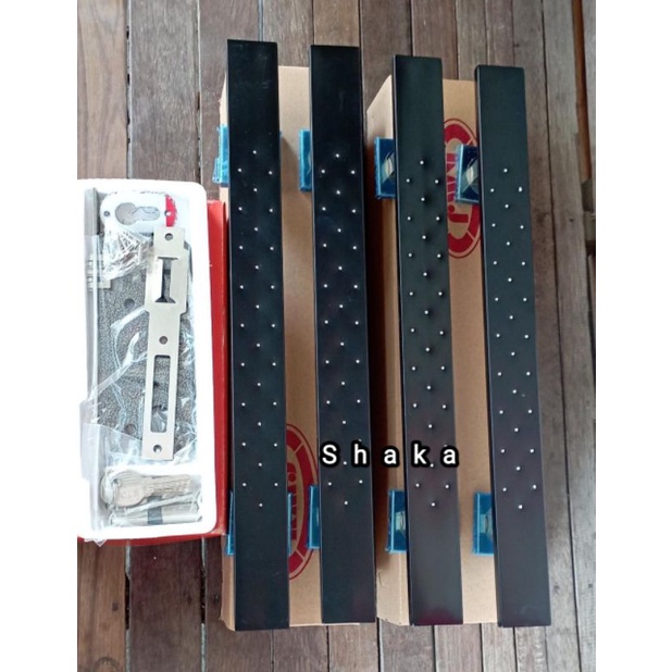 Jual Paket hemat handle pintu rumah minimalis 60cm 80cm set kunci pintu