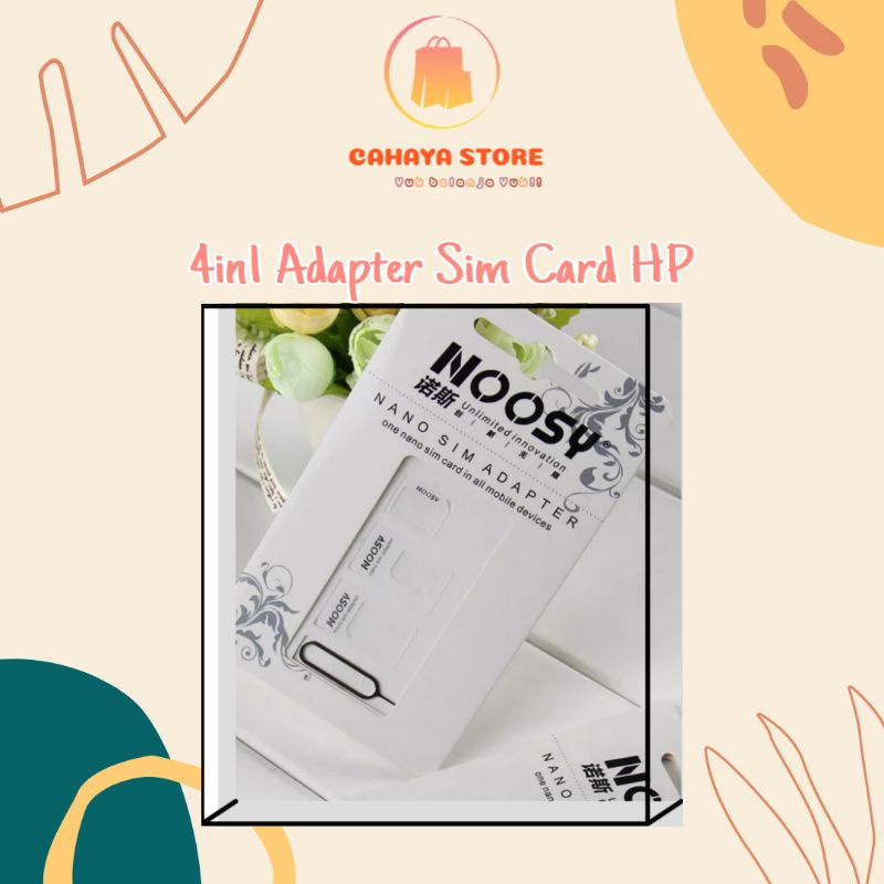 Noosy 4in1 Set Adapter Sim Card Handphone/ Adaptee HP