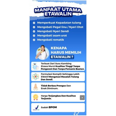 Etawalin Susu Kambing - Meredakan Pegal linu dan nyeri sendi