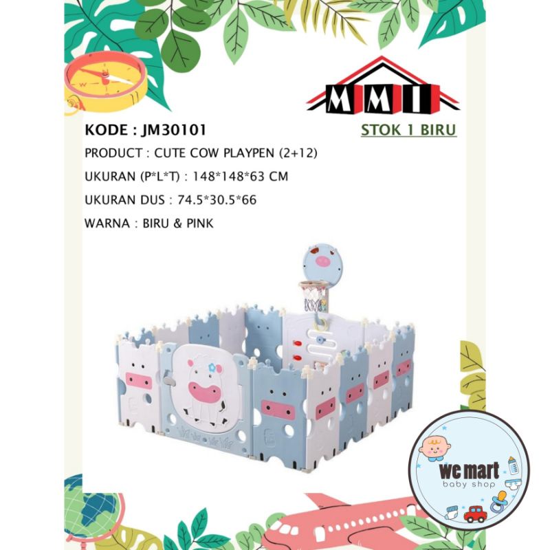 MAINAN PAGAR ANAK BABY COW JM30101