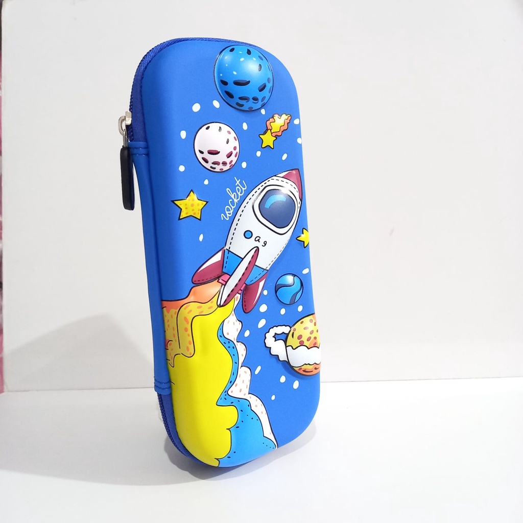 Tempat Pensil 3D Timbul Rocket Kotak pensil anak laki laki Motif Roket tempat pensil import pencil case import kado ulang tahun anak cowo