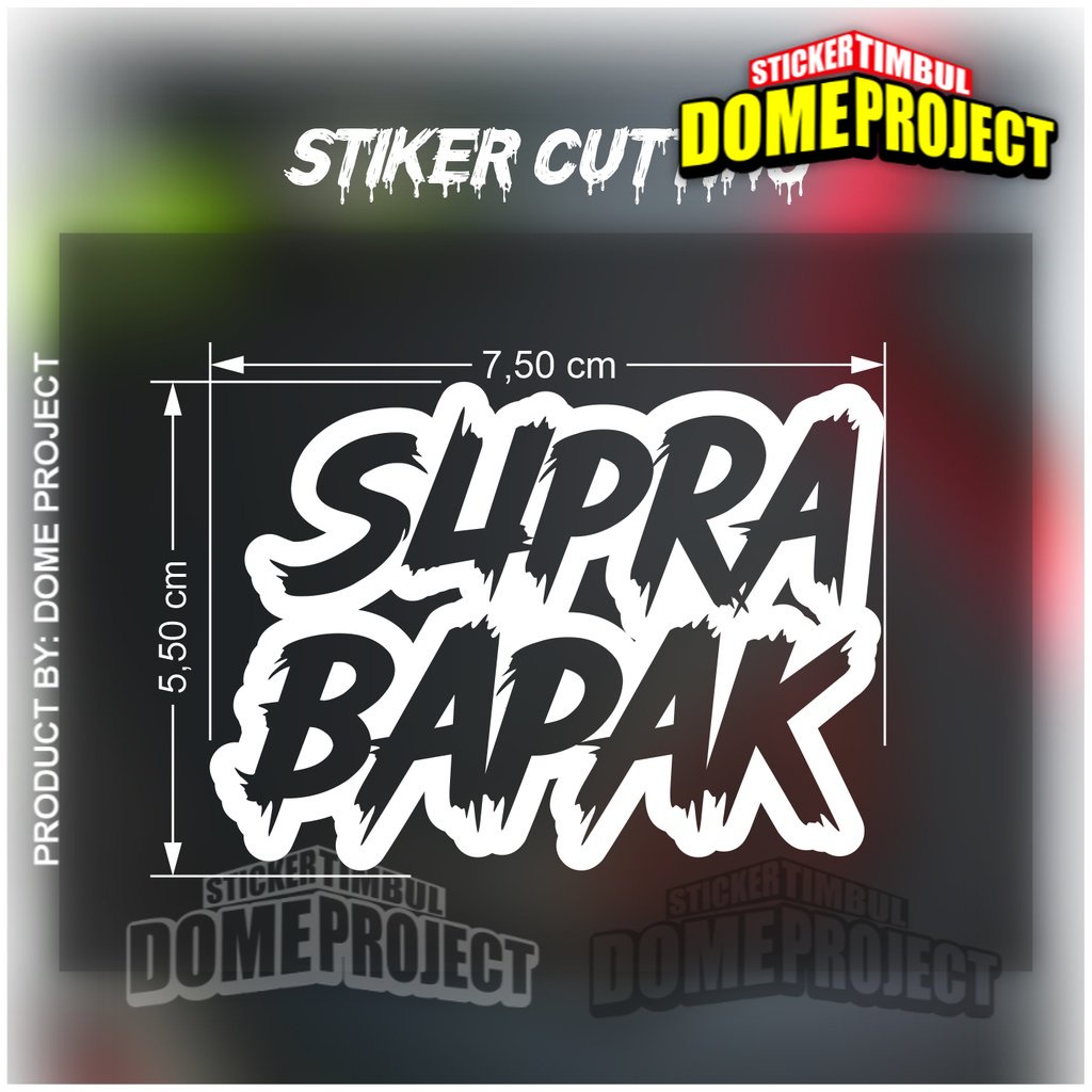 Stiker Supra Bapak Stiker Motor Cutting 3 Varian Warna