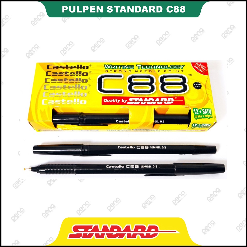 Pulpen Standard Castello C-88 Semi Gel Set (Isi 13 Pcs)