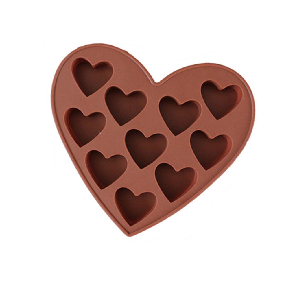 Cetakan Berbentuk Hati Rumah Multi-slot Alat Dekorasi Makanan Penutup Membuat Alat Cetakan Es Batu Coklat Cetakan Kue Silikon