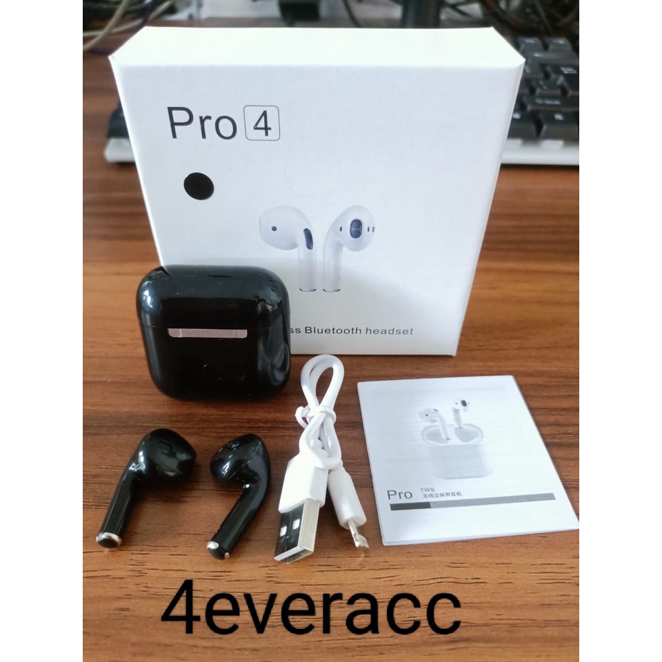 HEADSET EARPHONE BLUETOOTH PRO 4 TWS HP WIRELESS