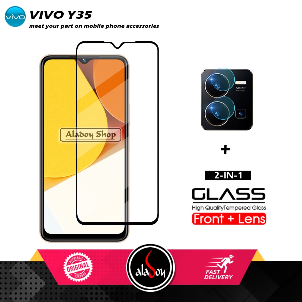 Tempered Glass Layar Vivo Y35 Free Tempered Glass Camera