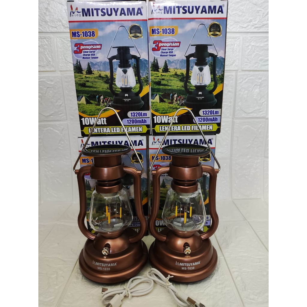 Lentera LED Filamen 10Watt Warm White Mitsuyama MS-1038