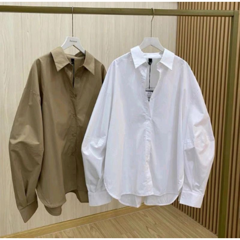 DEXY LOOSE OVERSIZE SHIRT BAHAN KATUN POLY FIT L