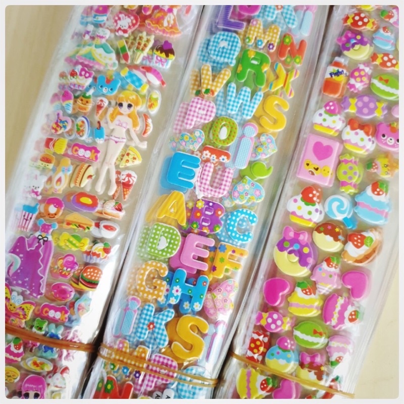 

Sticker Emboss Anak / Sticker Timbul Panjang / Sticker Huruf Abjad Angka Alphabet Anak anak