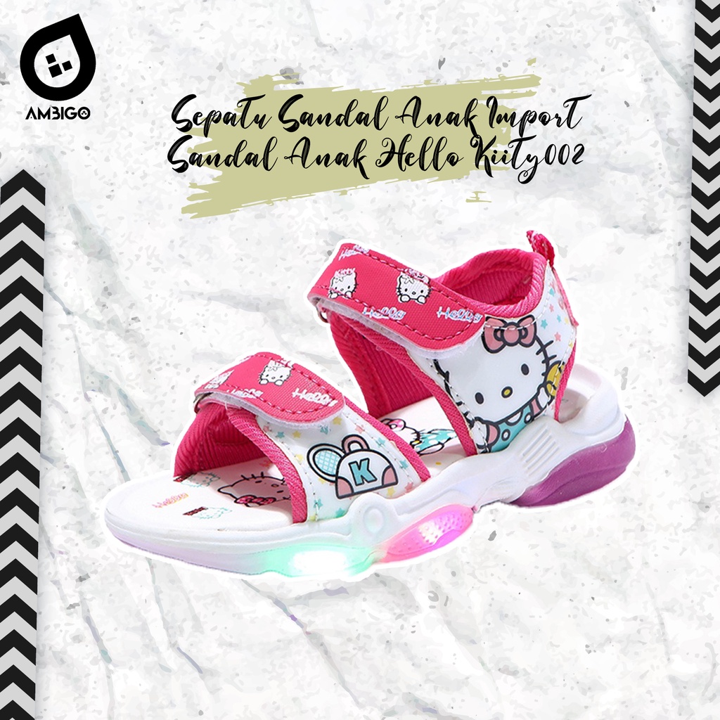 Sandal Anak Sendal LED Motif HELLO KITTY JPR-02 - Sandal Anak Kasual Import