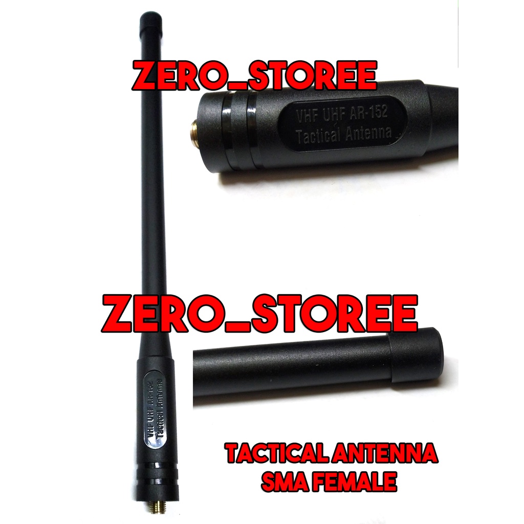 AR152 ABBREE AR-152 Tactical Antenna High Gain Dual Band VHF UHF 144/430Mhz Antena HT UV5 UV5r 3288 Cewek SMA Female DualBand Weierwei 3288 Tongkat Pedang WR88 Militer Fbi Intel Polisi