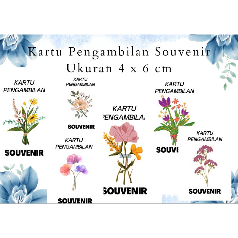 

Kartu Pengambilan Souvenir Aesthetic Flower - Wedding Souvenir Card untuk penukaran Souvenir pernikahan