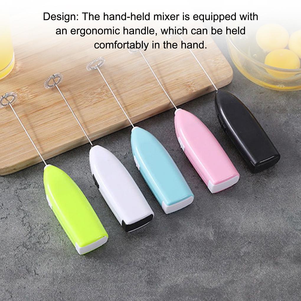 Pengocok Telur Pengaduk Listrik Stick Tahan Aus Pembuat Busa Kopi Whisker Dioperasikan Baterai Mixer Dapur Minuman Panas