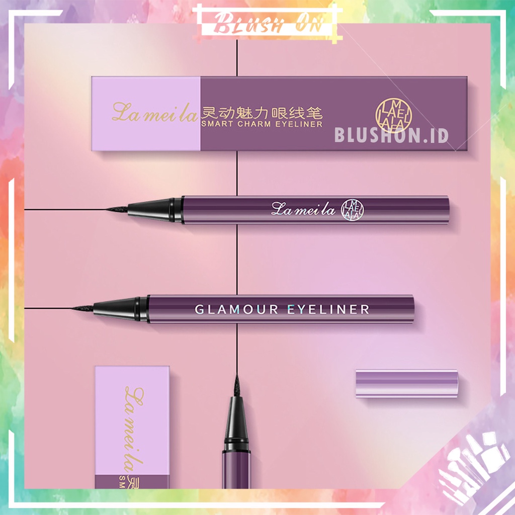 LAMEILA Eyeliner Long Lasting Waterproof Ungu Anti Air Tahan Lama 824