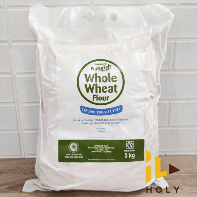 

Naturich Whole Wheat Flour (5kg) Kemasan Asli / Tepung Gandum Utuh