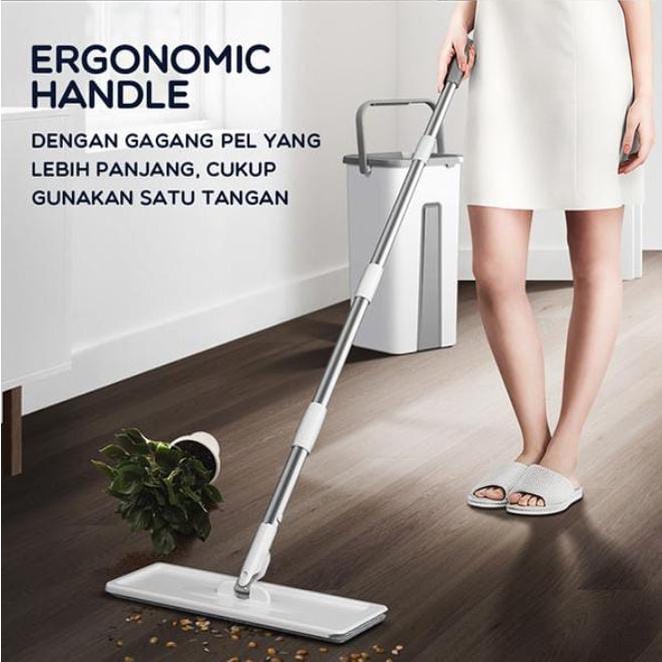 Samono Alat Pel Lantai Ultra Mop Multifungsi Ergonomic Magic Mop Handle Rotasi Dapat Berputar 360 Derajat