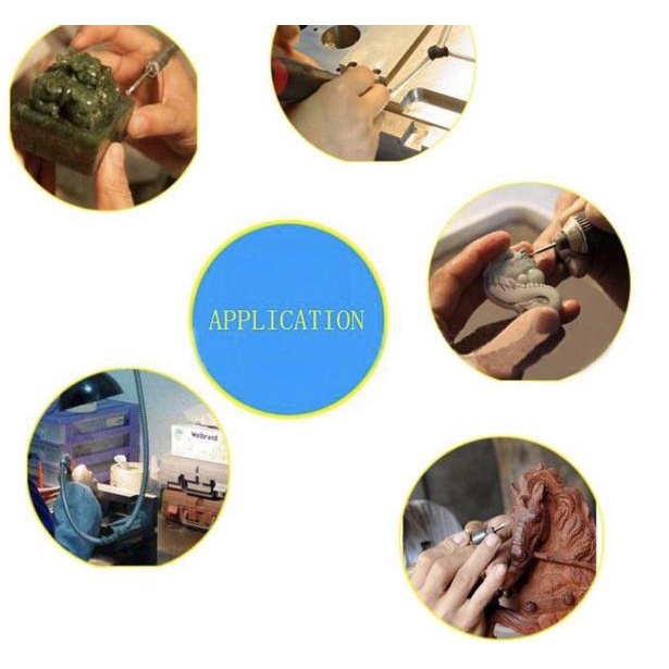 MATA BOR UKIR KECIL MINI TUNER DIAMOND MOUNTED POINTED DIE GRINDER SET