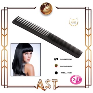 Image of Sisir Rambut Multifungsi 2 sisi Halus Lembut Salon Hair comb Pria Wanita warna hitam