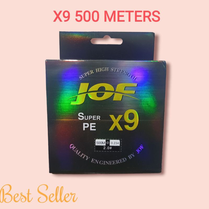 senar pancing pe jof x9 500 meter