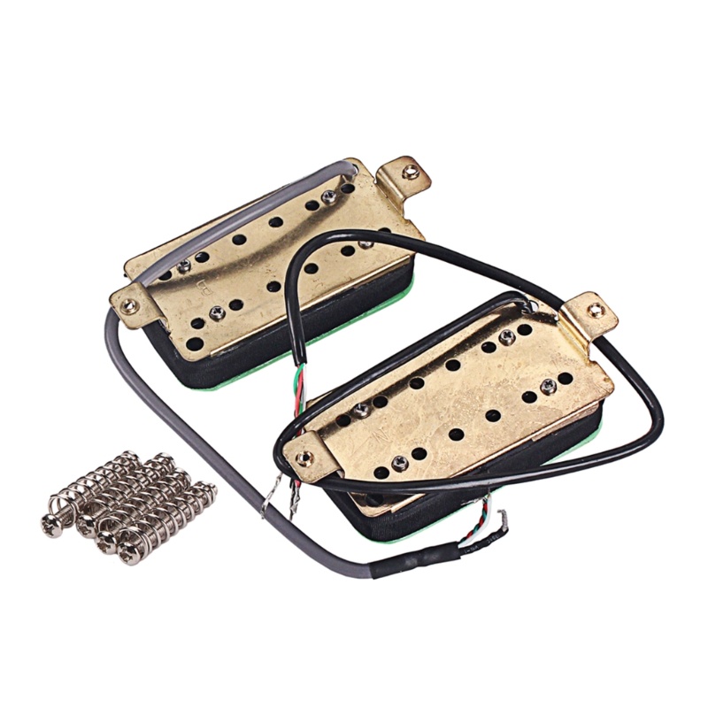 2 Pcs Pickups Magnet Double Coil Kawat Alnico Bridge Neck Pickups Dengan Bingkai Untuk Alat Musik Bass