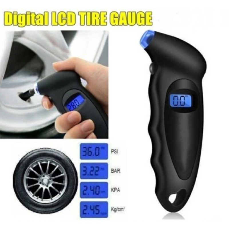 Alat Ukur Tekanan Angin Ban Digital - Digital Tire Gauge - Pengukur Tekanan Angin Digital Otomatis