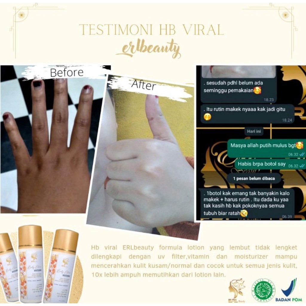 BODY LOTION PEMUTIH SUPER ERL BEAUTY ORIGINAL