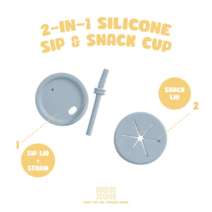 HOI HOI Baby Silicone 2-in-1 Sip &amp; Snack Cup - Cangkir Silikon Minuman &amp; Cemilan Bayi