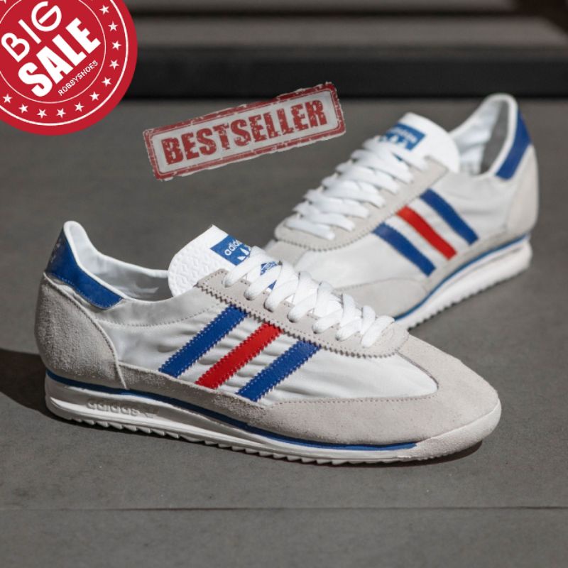 Sepatu Adidas SL 72 White Blue Red Original OEM Sneakers Pria