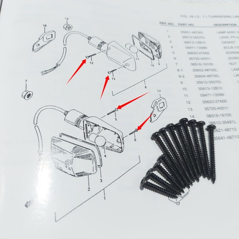 Baut Scrup Mika Sein Suzuki A100 TS 125 Sprinter