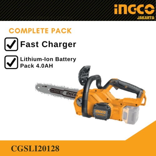 Mesin Gergaji Chainsaw Cordless 20V Brushless Pck 4.0 INGCO CGSLI20128
