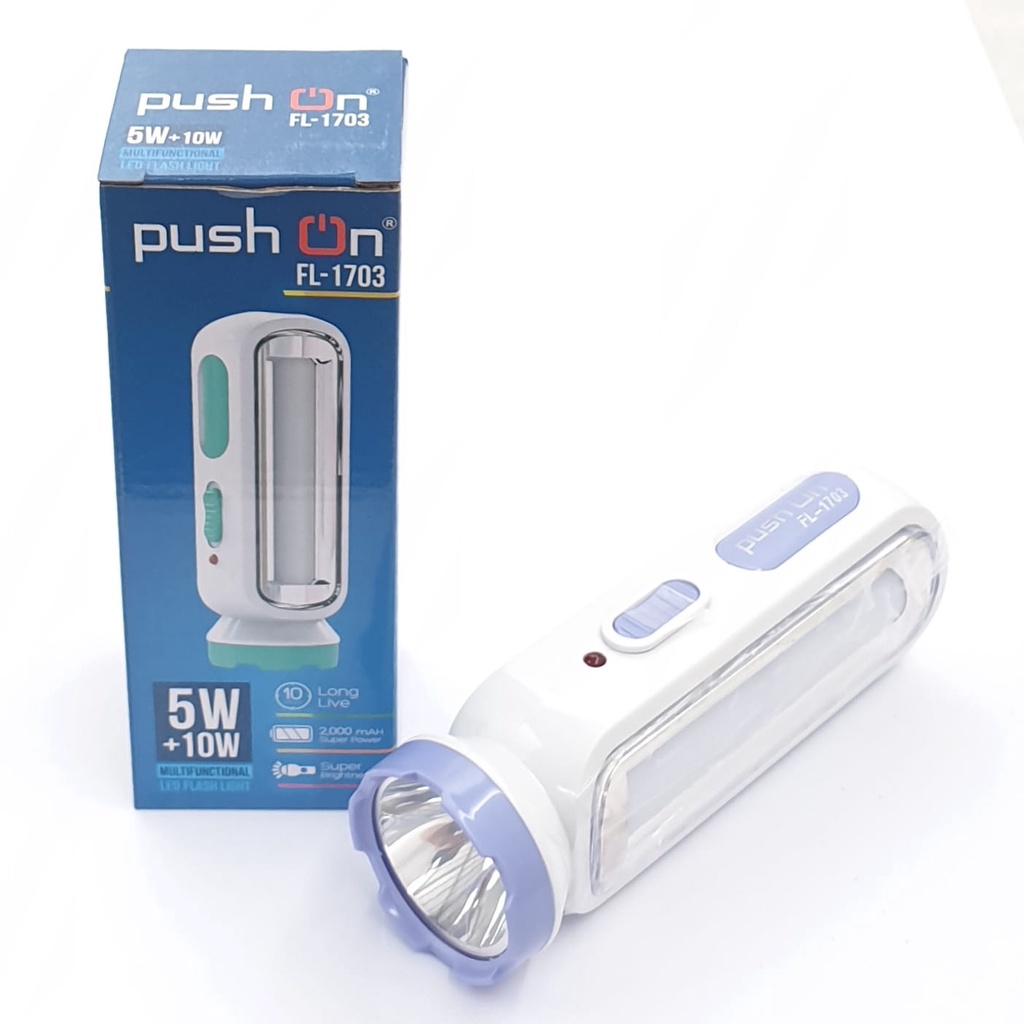 Push On FL-1703 Senter 5w  + Emergency 10w