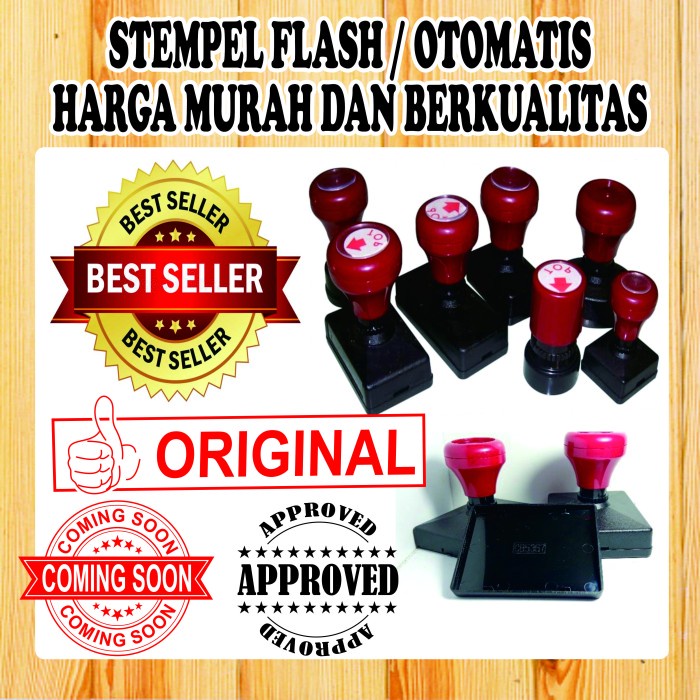 

stempel otomatis/flash tanpa bantalan. murah dan berkualitas - standar, 1 warna