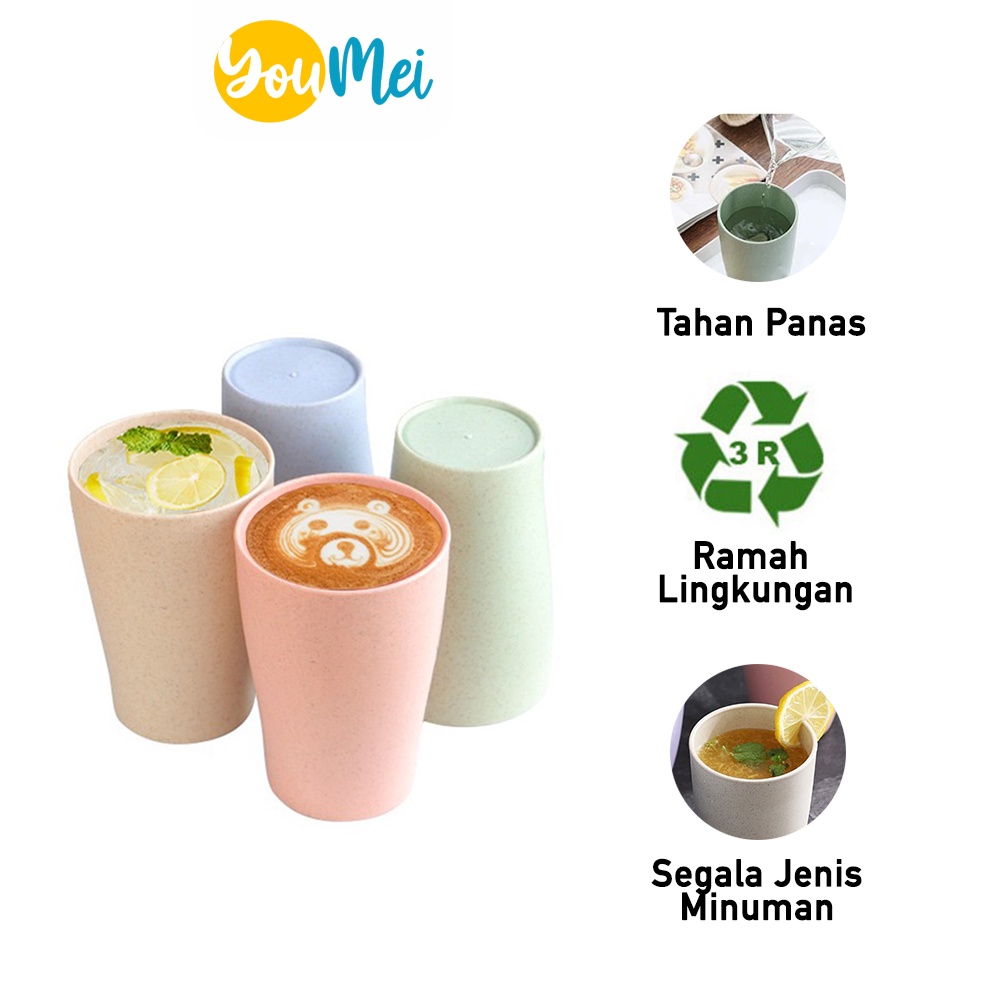 Gelas Teh / Gelas Kopi / Gelas Susu / Cangkir Kopi / Cangkir Susu / Cangkir Plastik Cup / Gelas Kumur Warna Warni - 1210