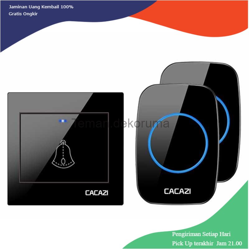 TD - BAL CACAZI Bel Pintu Wireless Waterproof 1 Transmitter 2 Receiver - H10