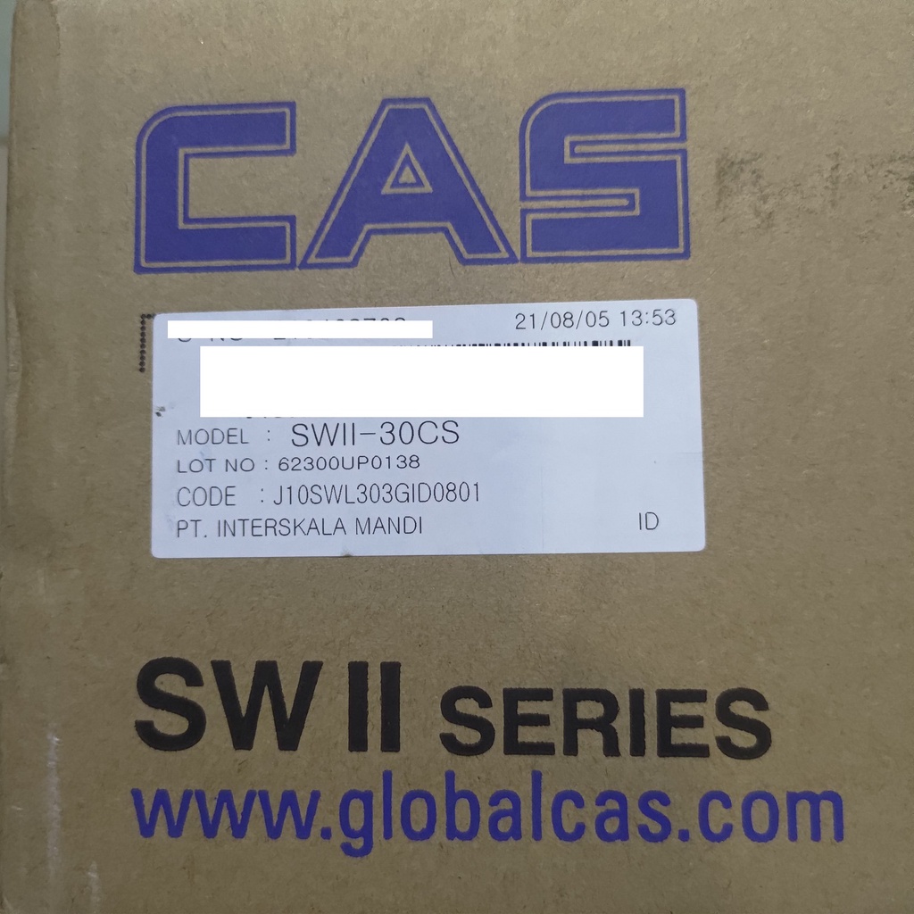 Timbangan Digital CAS SW-ii Swii-30CS LCD Meja Dapur Walet 30 Kg 30
