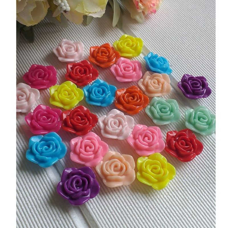 Resin/Monte bunga mawar