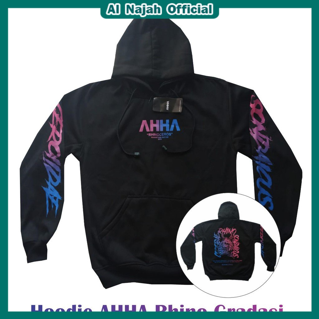 Jaket AHHA Hoodie Wayang / Raja Ampat / Gradasi / Barong Fleece Tebal