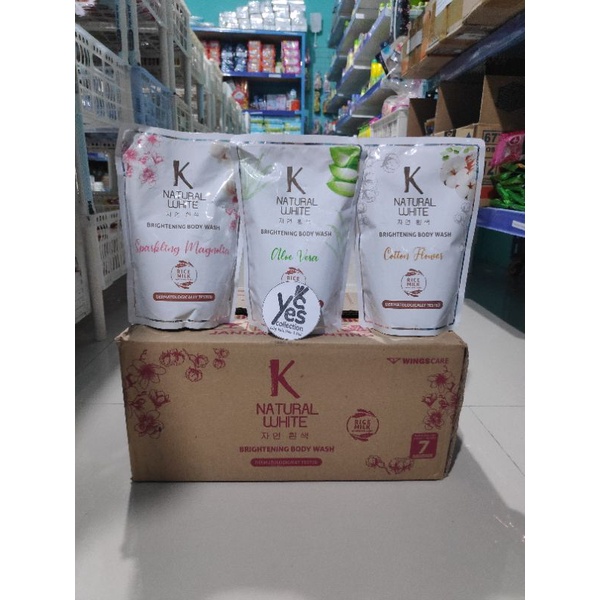 K Natural White Brightening Body Wash 420ml Sabun Mandi Cair