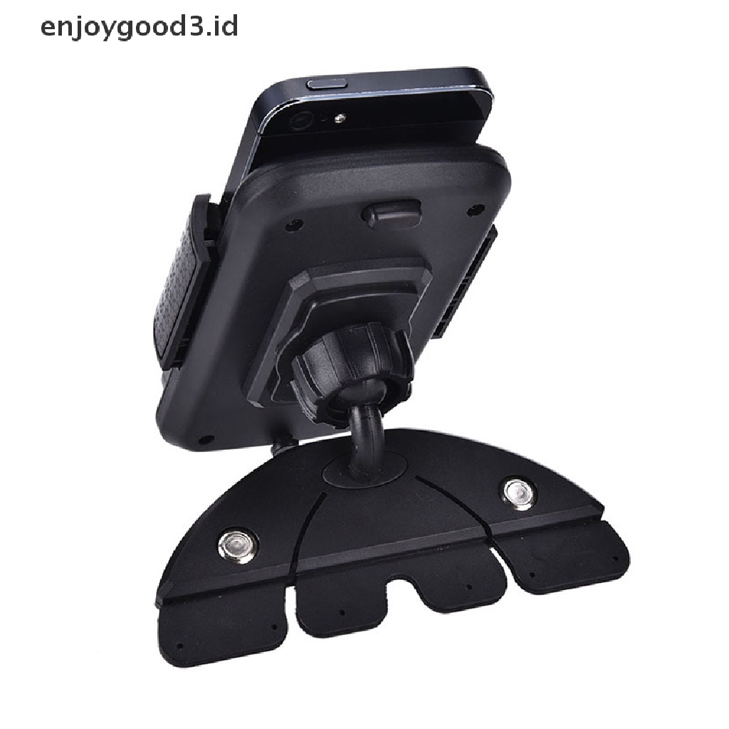 (Rready Stock) Bracket Dudukan Handphone GPS Rotasi 360 Derajat Dengan Slot CD Player (ID)