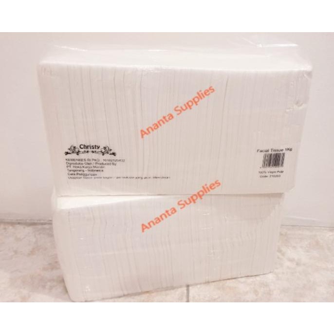 1kg High Quality Tissue Facial 2ply (1000g) Kiloan | Tisu Wajah Halus