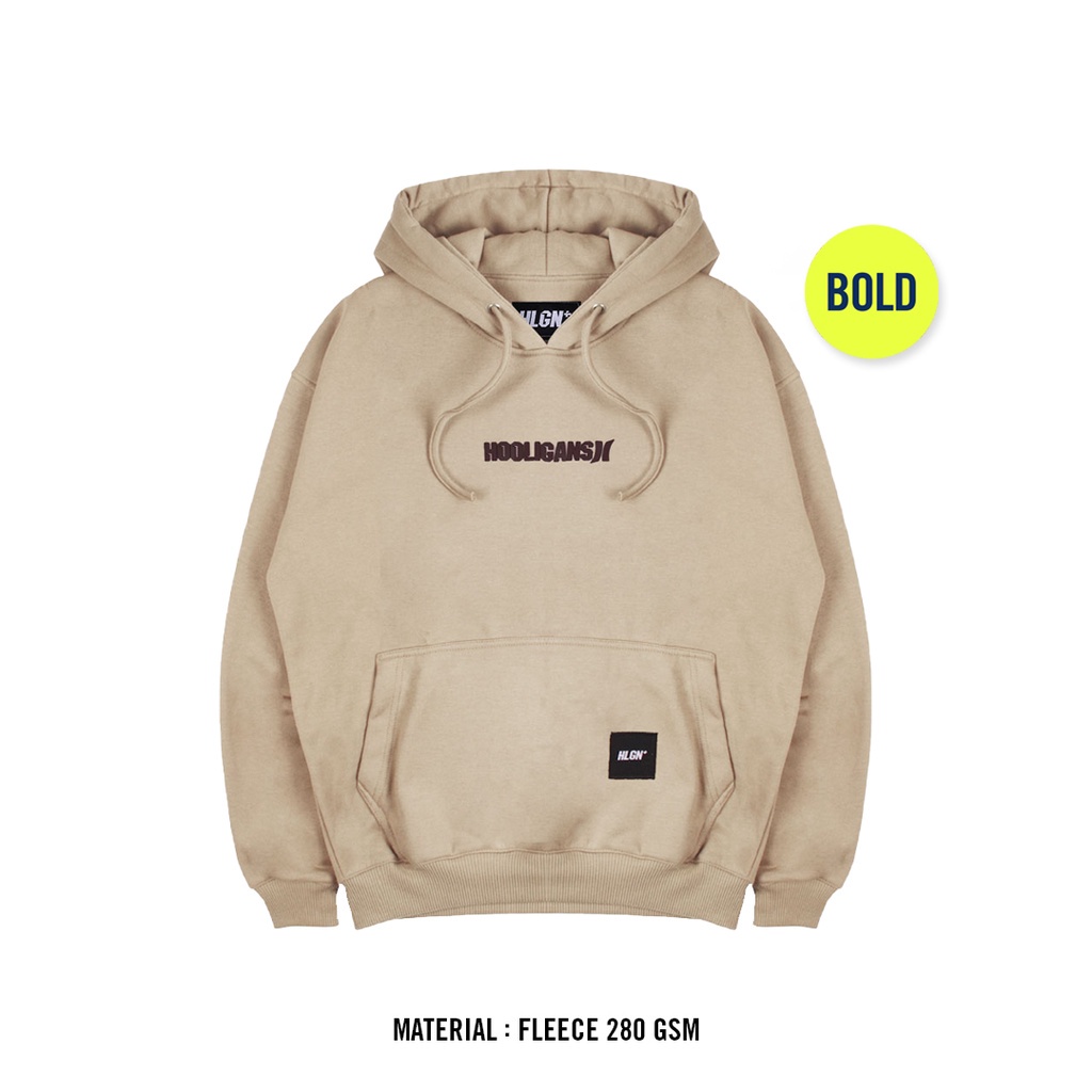 Hoodie Jaket Hooligans Cream Original / Hoodie Pria Wanita Cream Terburu / Jaket Pria